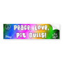 Peace Love Pit Bulls Bumper Sticker