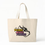 Peace Love Pitbull, Anti BSL Canvas Bags