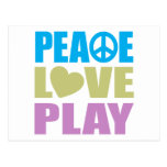 Peace Love Play Postcards