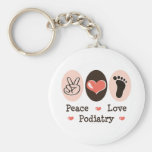 Peace Love Podiatry Podiatrist Key Chain