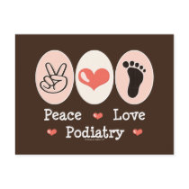Peace Love Podiatry Podiatrist Postcard
