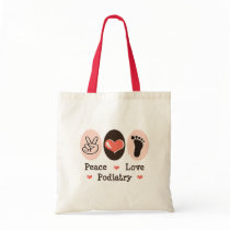 Peace Love Podiatry Podiatrist Tote Bag