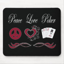 Peace Love Poker Mouse Mats