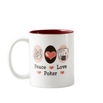 Peace Love Poker Mug