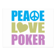 Peace Love Poker Post Cards