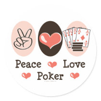 Peace Love Poker Stickers