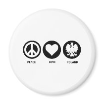 Peace Love Poland magnets