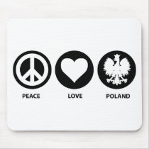 Peace Love Poland mousepads