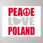 Peace Love Poland Poster