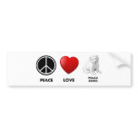 peace love polar bears Save the bears Bumper Stickers