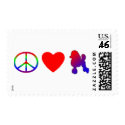 Peace Love Poodles Postage Stamps by MenagerieMayhem Peace Love Poodles Postage Stamps