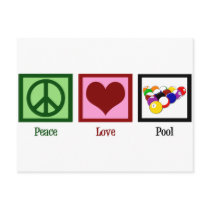 Peace Love Pool Post Cards