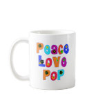 Peace Love Pop Father's Day Gifts Coffee Mugs