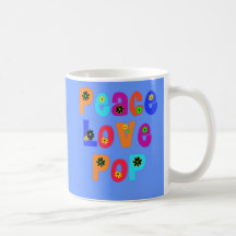 Peace Love Pop Father's Day Gifts Mugs