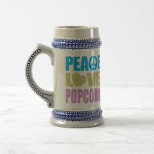 Peace Love Popcorn Mug