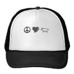 Peace Love Pork Mesh Hats