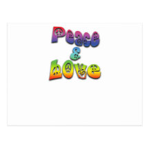 Peace & Love Post Card