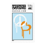 Peace &amp; Love Postage Stamp