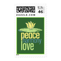 Peace Love Postage Stamps