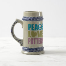 Peace Love Pottery Coffee Mug