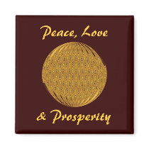 Peace, Love, & Prosperity magnets by DonnaGraysonAbstract Peace, Love, & Prosperity magnets