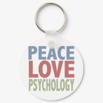 Peace Love Psychology keychains