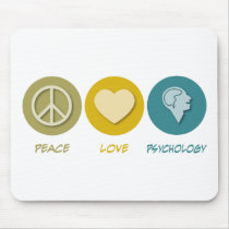 Peace Love Psychology Mouse Pads