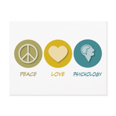 Peace Love Psychology Post Card by 1000suns