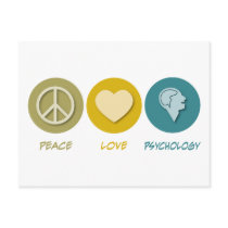 Peace Love Psychology postcards by 1000suns Peace Love Psychology postcards