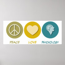 Peace Love Psychology Poster