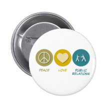 Peace Love Public Relations Pins