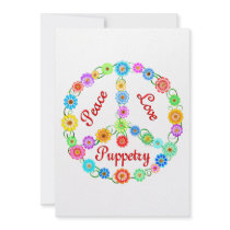 Peace Love Puppetry Personalized Announcement