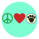 Peace Love Puppy Paws T shirts, Gifts stickers by PeaceLoveMore Peace Love Puppy Paws T shirts, Gifts stickers