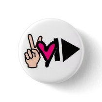 Peace Love Push Play buttons by lisamig Peace Love Push Play buttons