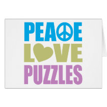 Peace Love Puzzles Greeting Card