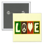 Peace Love Quilt Button