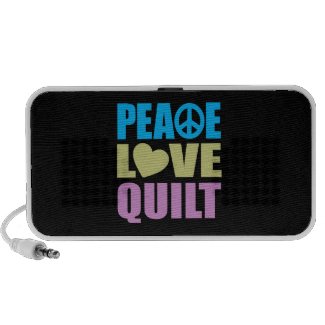 Peace Love Quilt iPhone Speakers