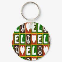 Peace Love Quilt Keychain
