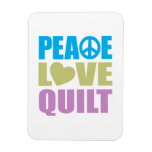 Peace Love Quilt Vinyl Magnets