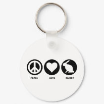 Peace Love Rabbit keychains by animalworld Peace Love Rabbit keychains