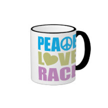 Peace Love Race Mugs