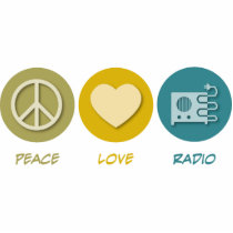 Peace Love Radio photo sculptures