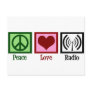 Peace Love Radio Post Card