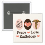 Peace Love Radiology Button