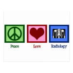 Peace Love Radiology Post Card Peace Love Radiology Post Card