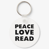 Peace Love Read keychains by PeaceLoveLabels Peace Love Read keychains