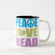 Peace Love Read Mug