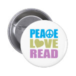 Peace Love Read Pins