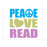 Peace Love Read Post Card