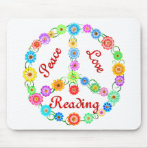 Peace Love Reading Mousepad